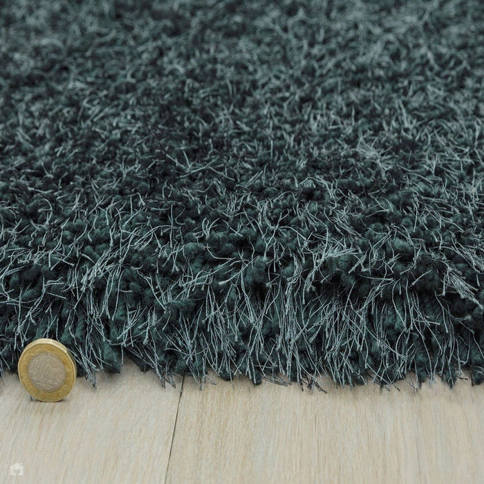 Cascade Plush Soft Hi-Pile Silky Polyester Plain Shaggy Slate Rug