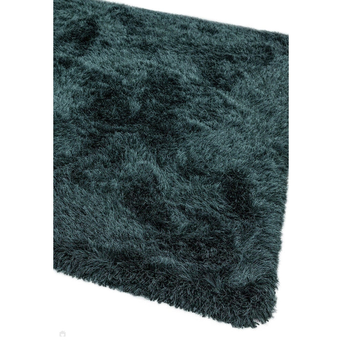 Cascade Plush Soft Hi-Pile Silky Polyester Plain Shaggy Slate Rug