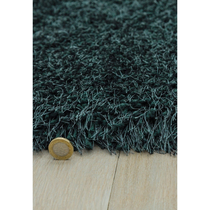 Cascade Plush Soft Hi-Pile Silky Polyester Plain Shaggy Slate Rug