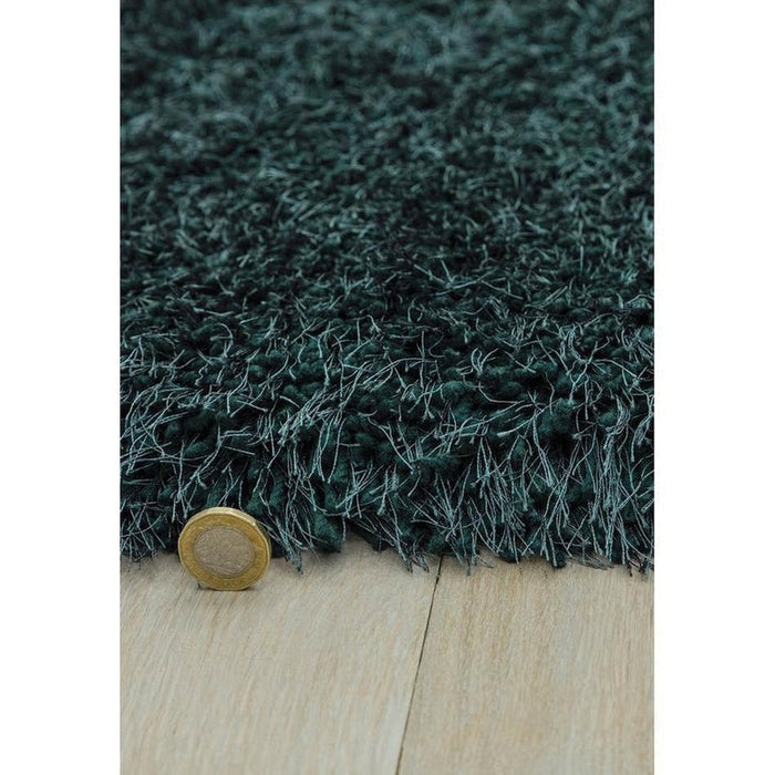 Cascade Plush Soft Hi-Pile Silky Polyester Plain Shaggy Slate Rug