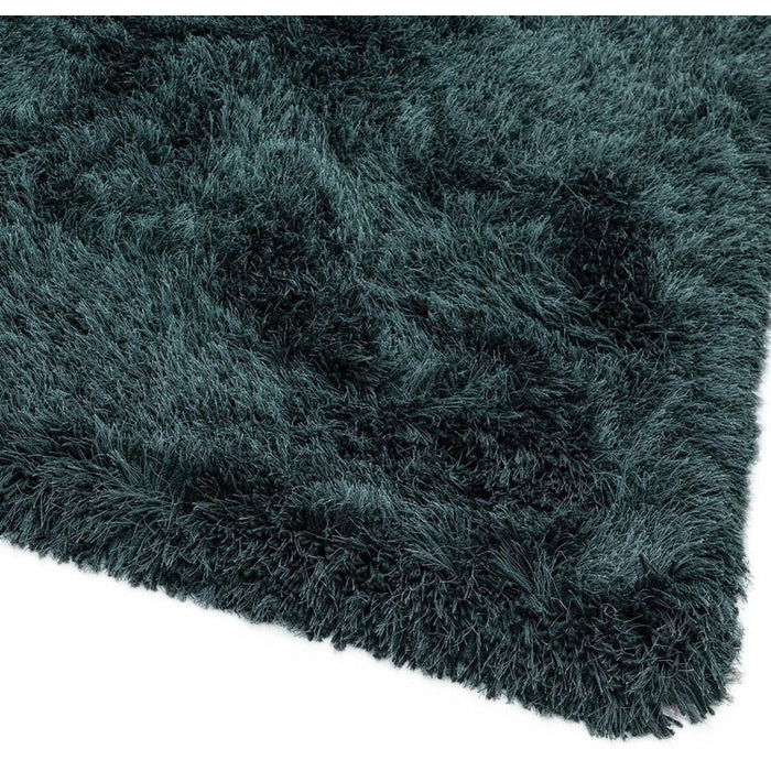 Cascade Plush Soft Hi-Pile Silky Polyester Plain Shaggy Slate Rug