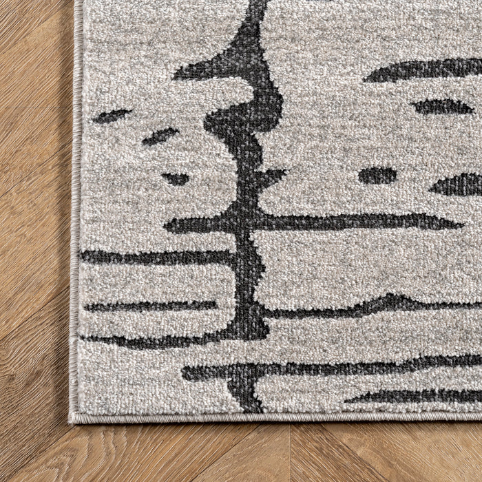 Cascading Abstract Area Rug 152 Cm Ivory Color