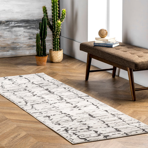 Cascading Abstract Area Rug 152 Cm Ivory Color