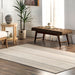 Casual Striped Wool Blend Area Rug 160x230 cm Ivory