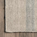 Casual Striped Wool Blend Area Rug 160x230 cm Ivory