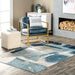 Cecila Machine Washable Abstract Area Rug 160x230 cm Blue