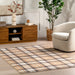 Cecile Orange Plaid Area Rug 150x240 cm