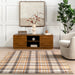 Cecile Orange Plaid Area Rug 150x240 cm