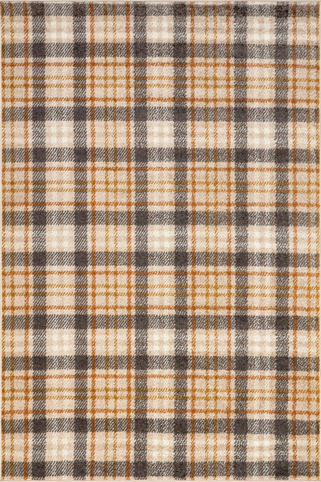 Cecile Orange Plaid Area Rug 150x240 cm