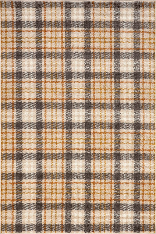 Cecile Orange Plaid Area Rug 150x240 cm