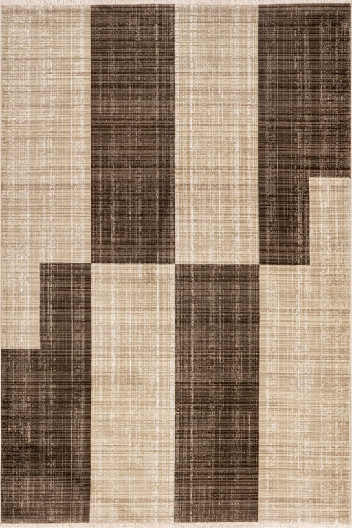 Cedarwood Brown Fringe Area Rug 120x180 cm