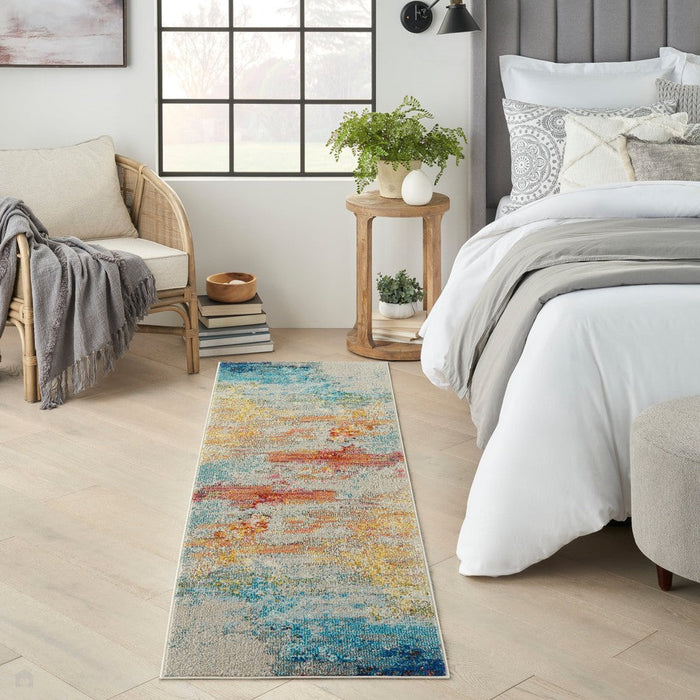 Celestial CES02 Modern Abstract Soft Durable Low Short Flat Pile Sealife Rug