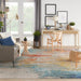 Celestial CES02 Modern Abstract Soft Durable Low Short Flat Pile Sealife Rug