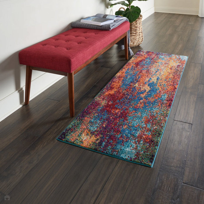 Celestial CES08 Modern Abstract Soft Durable Low Short Flat Pile Atlantic Rug