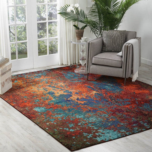 Celestial CES08 Modern Abstract Soft Durable Low Short Flat Pile Atlantic Rug