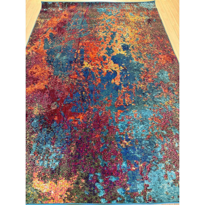 Celestial CES08 Modern Abstract Soft Durable Low Short Flat Pile Atlantic Rug