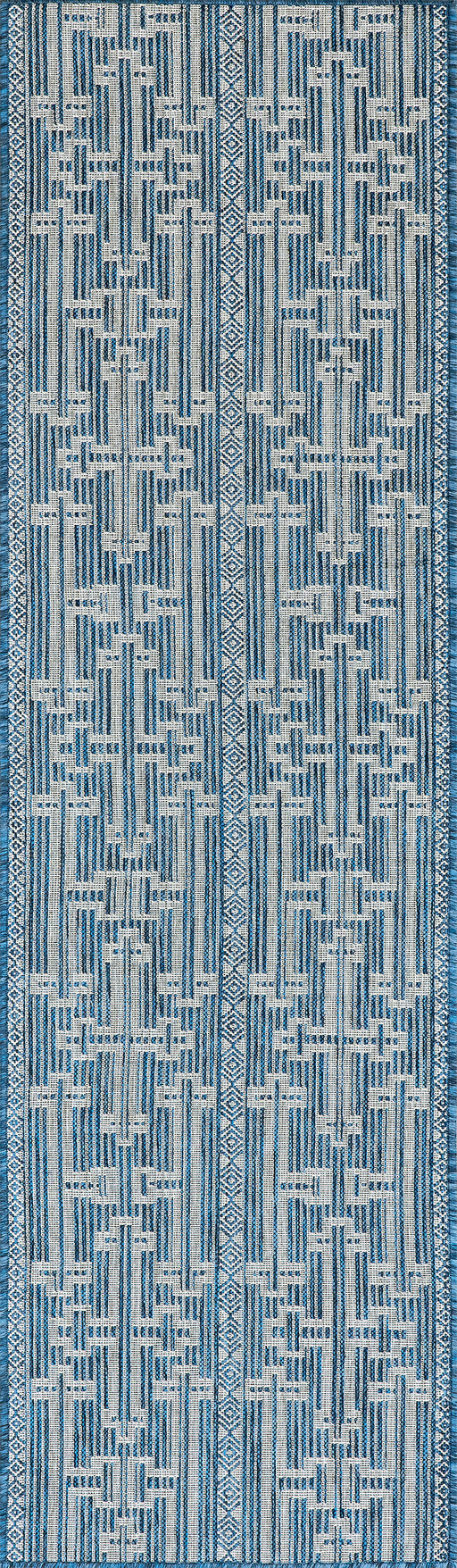 Celtic Cross Area Rug for innendørs og utendørs bruk blå 160x230 cm