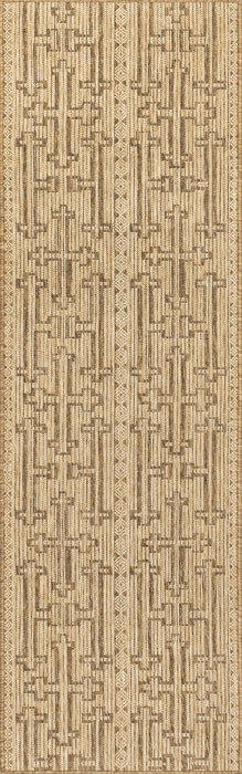 Tappeto per interni ed esterni beige con croce celtica, 120x180 cm