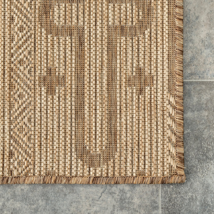 Celtic Cross Beige Indoor Outdoor Area Rug 180x120 cm