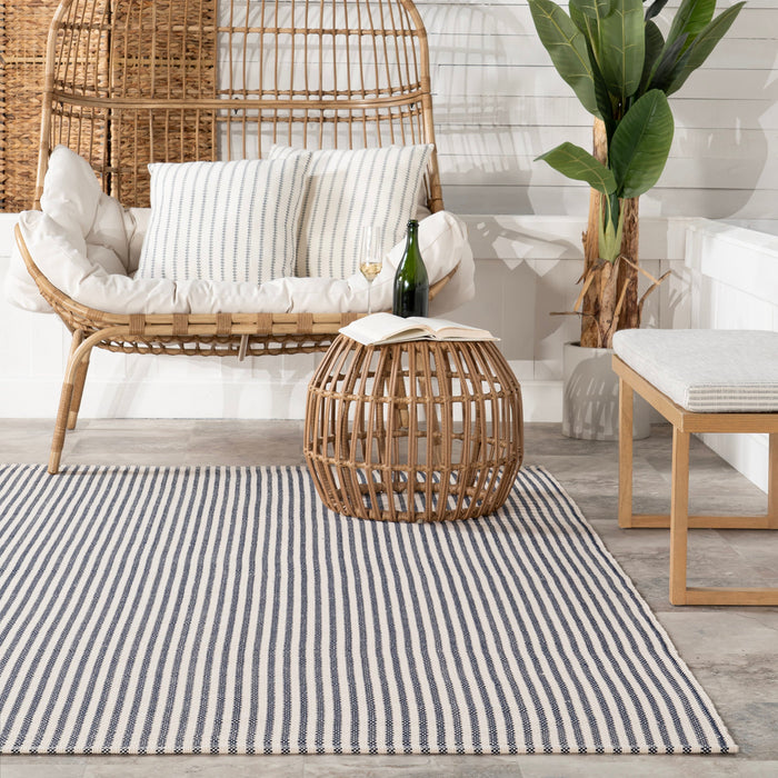 Chambray Striped Indoor Outdoor Rug 150x240 cm