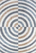 Chandra Blue Retro Spirals Washable Area Rug 120x180cm