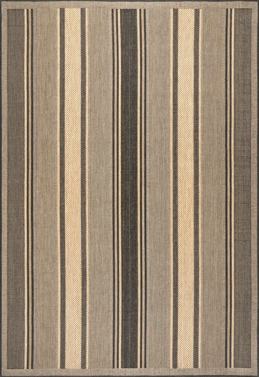 Charcoal Bayadere Striped Area Rug 160x230 cm