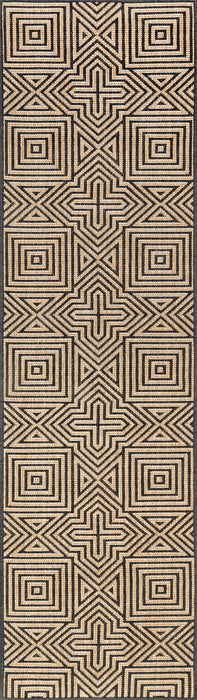 Charcoal Greek Tiles Area Rug for Indoor and Outdoor Use