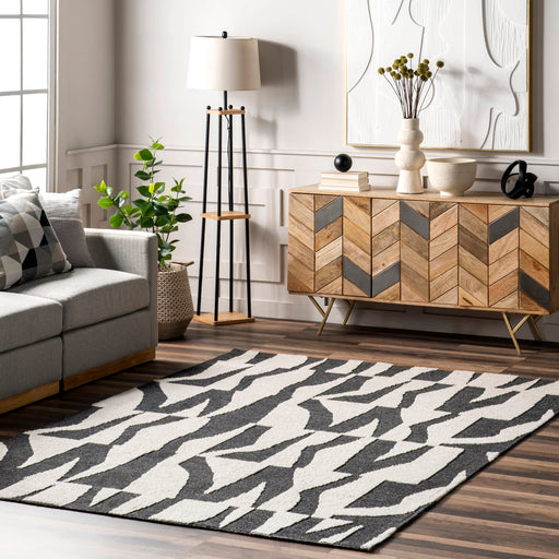 Charcoal Handmade Monochrome Area Rug