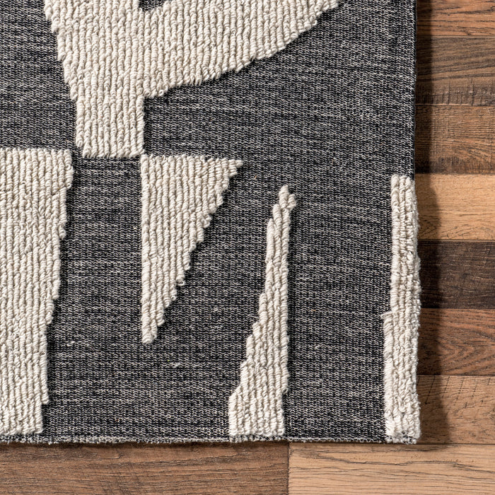 Charcoal Handmade Monochrome Area Rug