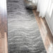 Charcoal Hazy Waves Area Rug 140x200 cm