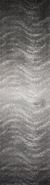 Charcoal Hazy Waves Area Rug 140x200 cm