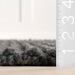 Charcoal High-Low Wool Cotton Area Rug 160x230 cm