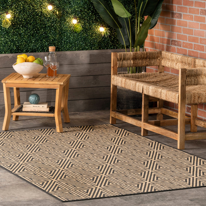 Charcoal Indoor Outdoor Area Rug 80cm x 150cm