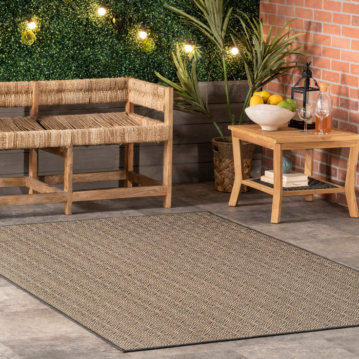 Charcoal Indoor Outdoor Area Rug for Patio and Home