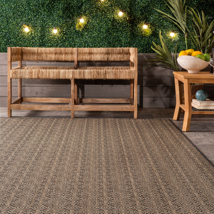 Charcoal Indoor Outdoor Area Rug for Patio and Home