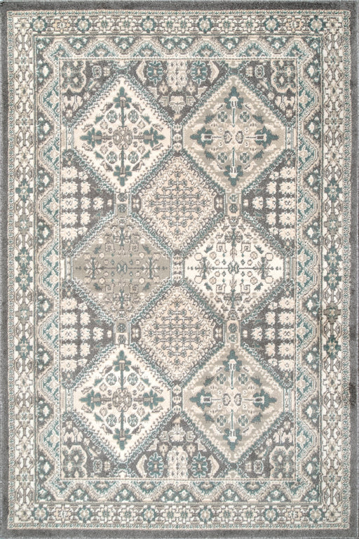 Charcoal Melange Tiles Area Rug 160x230 cm