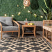 Charcoal Starry Trellis Area Rug for Indoor Outdoor Use