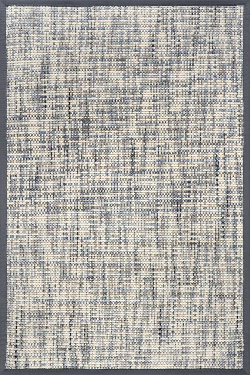 Charcoal Wool Blend Crosshatch Area Rug 160x230 cm