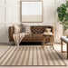 Charlene Striped Indoor Outdoor Area Rug 150 cm Ivory