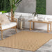 Charlotta Brown Checkered Indoor Outdoor Area Rug 152 x 244 cm