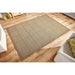 Checked Flatweave Anti-Slip Gel Back Natural Brown Rug