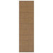 Checked Flatweave Anti-Slip Gel Back Natural Brown Rug