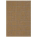 Checked Flatweave Anti-Slip Gel Back Natural Brown Rug