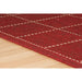 Checked Flatweave Anti-Slip Gel Back Red Rug