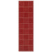 Checked Flatweave Anti-Slip Gel Back Red Rug