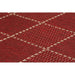 Checked Flatweave Anti-Slip Gel Back Red Runner