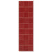 Checked Flatweave Anti-Slip Gel Back Red Runner