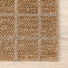 Checked Jute And Wool Area Rug 180x120 cm Natural