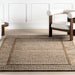 Checked Wool Area Rug in Brown for Cozy Interiors