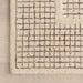 Checked Wool Rug in Ivory Color